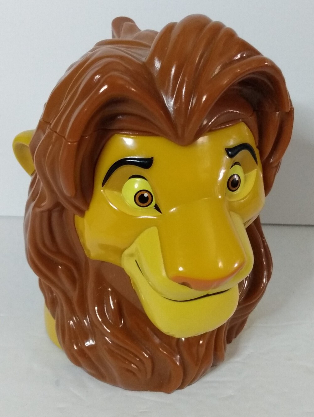 The Lion King Simba Plastic Cup Mug Stein w/ Lid 6.5" Disney 90s